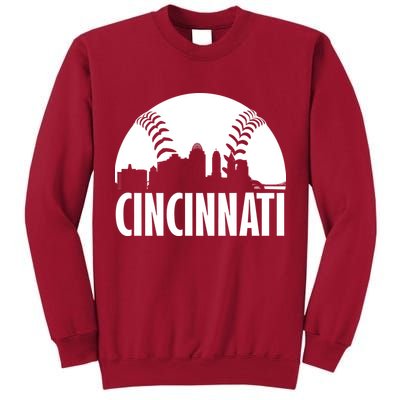 Cincinnati Baseball Skyline Tall Sweatshirt