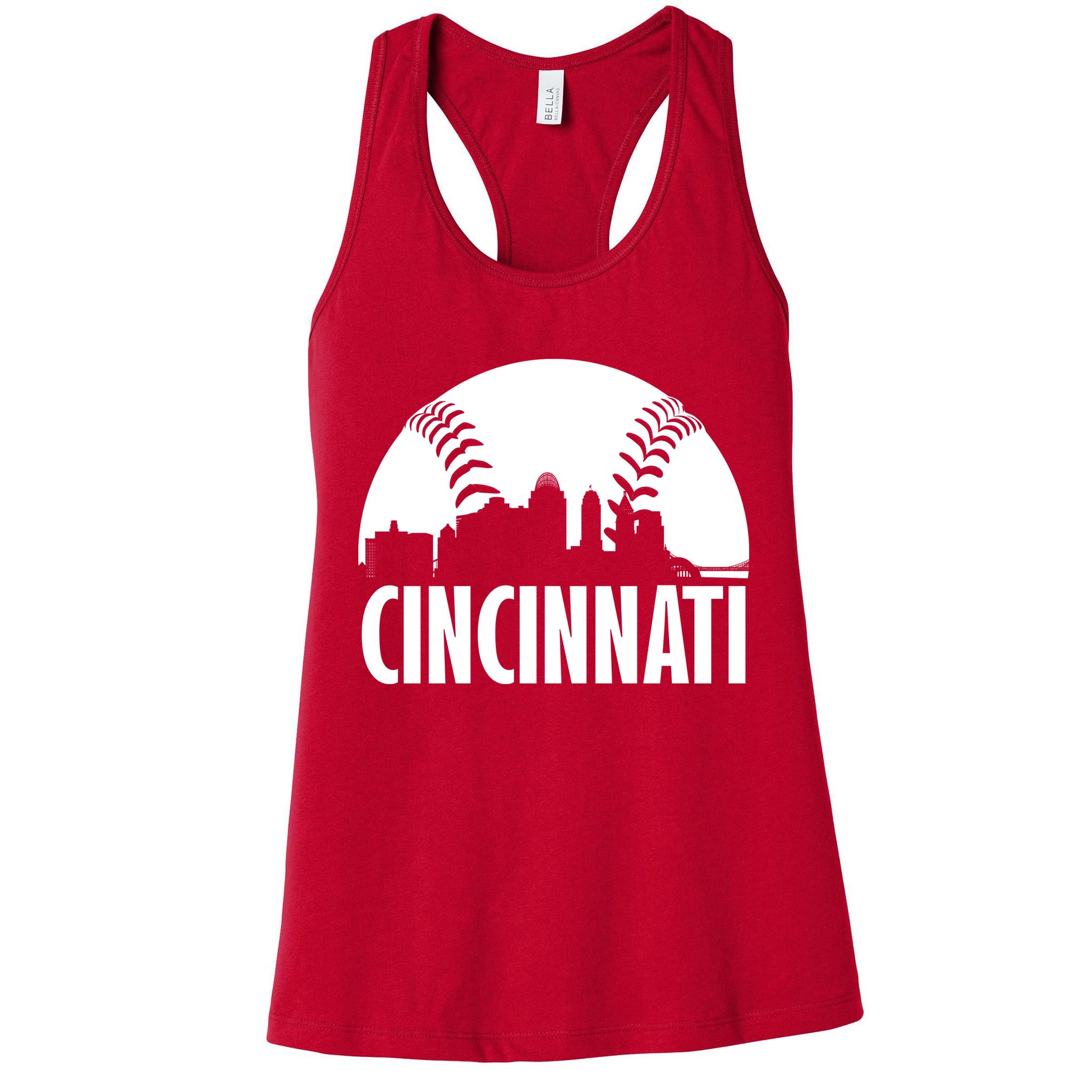 Cincinnati Baseball Skyline Womens Tank Top