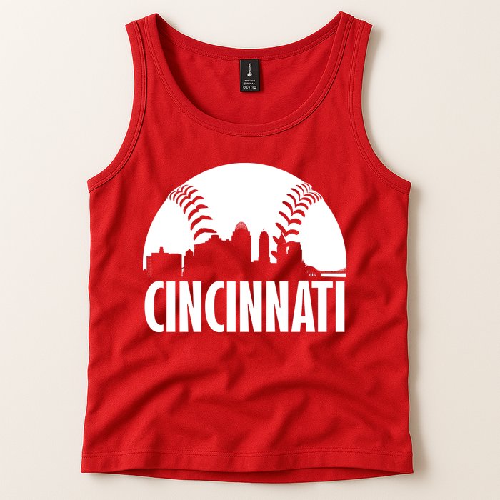Cincinnati Baseball Skyline Tank Top