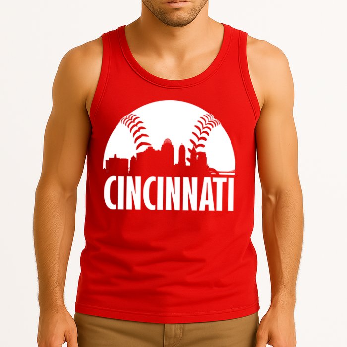 Cincinnati Baseball Skyline Tank Top
