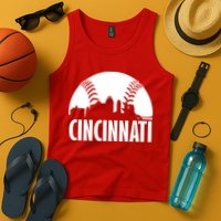 Cincinnati Baseball Skyline Tank Top