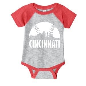 Cincinnati Baseball Skyline Infant Baby Jersey Bodysuit