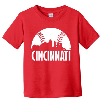 Cincinnati Baseball Skyline Toddler T-Shirt
