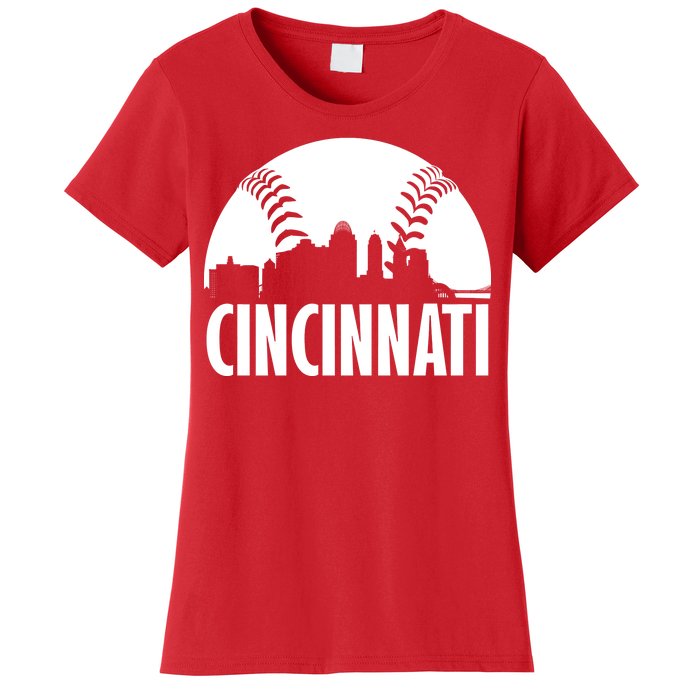 Cincinnati Baseball Skyline Women's T-Shirt