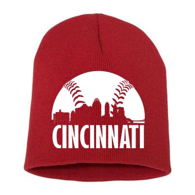 Cincinnati Baseball Skyline Short Acrylic Beanie