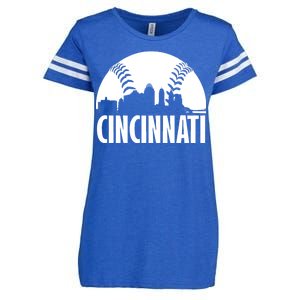 Cincinnati Baseball Skyline Enza Ladies Jersey Football T-Shirt