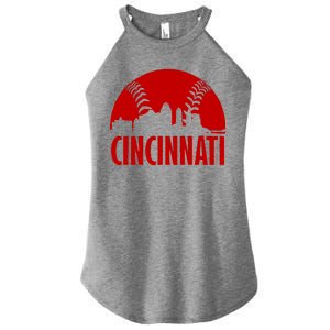 Cincinnati Baseball Skyline Women's Perfect Tri Rocker Tank