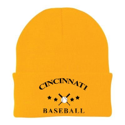 Cincinnati Vintage Baseball Throwback Retro Knit Cap Winter Beanie