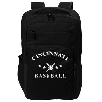 Cincinnati Vintage Baseball Throwback Retro Impact Tech Backpack