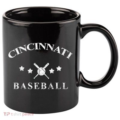 Cincinnati Vintage Baseball Throwback Retro 11oz C Handle Ceramic Mug