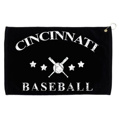 Cincinnati Vintage Baseball Throwback Retro Grommeted Golf Towel