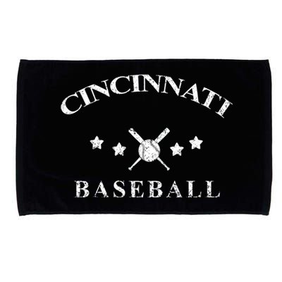 Cincinnati Vintage Baseball Throwback Retro Microfiber Hand Towel