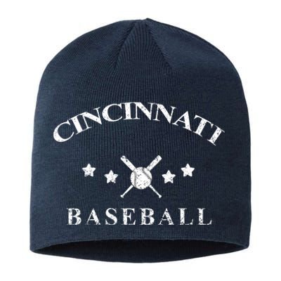 Cincinnati Vintage Baseball Throwback Retro Sustainable Beanie