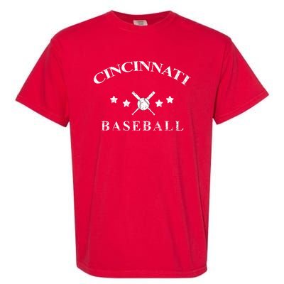 Cincinnati Vintage Baseball Throwback Retro Garment-Dyed Heavyweight T-Shirt