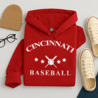 Cincinnati Vintage Baseball Throwback Retro Hoodie