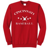 Cincinnati Vintage Baseball Throwback Retro Sweatshirt