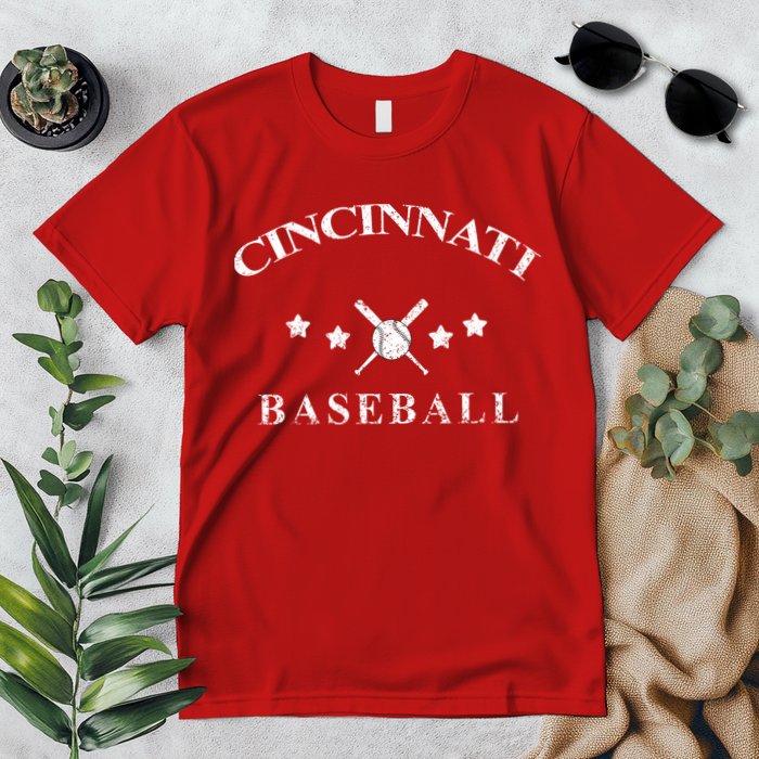 Cincinnati Vintage Baseball Throwback Retro Premium T-Shirt