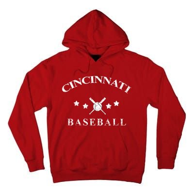 Cincinnati Vintage Baseball Throwback Retro Tall Hoodie