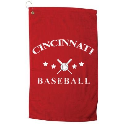 Cincinnati Vintage Baseball Throwback Retro Golf Towel