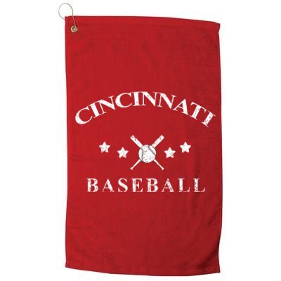 Cincinnati Vintage Baseball Throwback Retro Platinum Collection Golf Towel