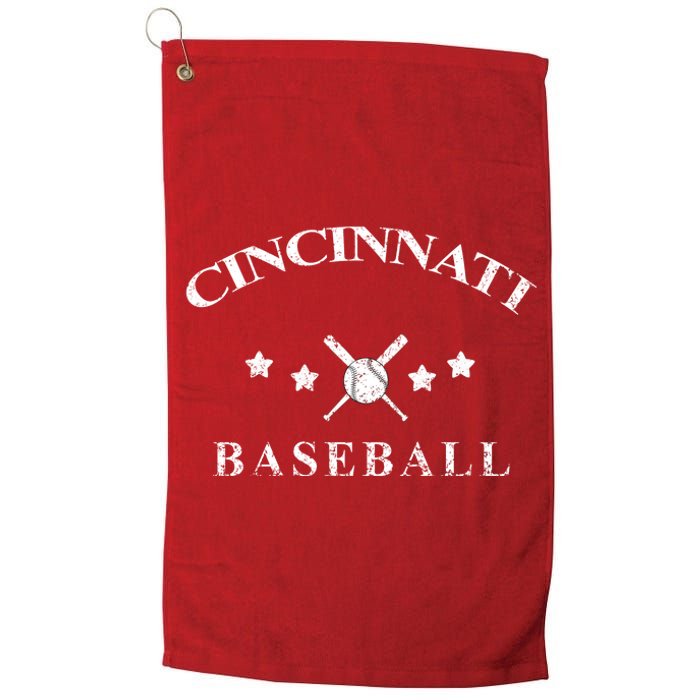 Cincinnati Vintage Baseball Throwback Retro Platinum Collection Golf Towel