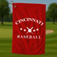 Cincinnati Vintage Baseball Throwback Retro Golf Towel