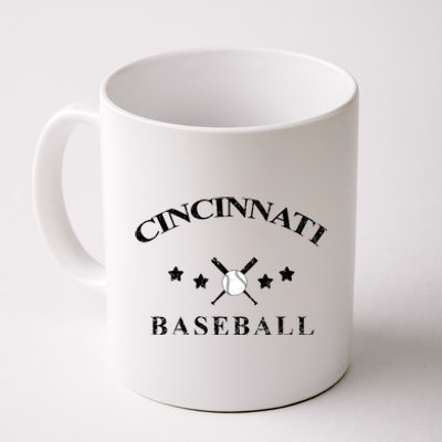 Cincinnati Vintage Baseball Throwback Retro Coffee Mug