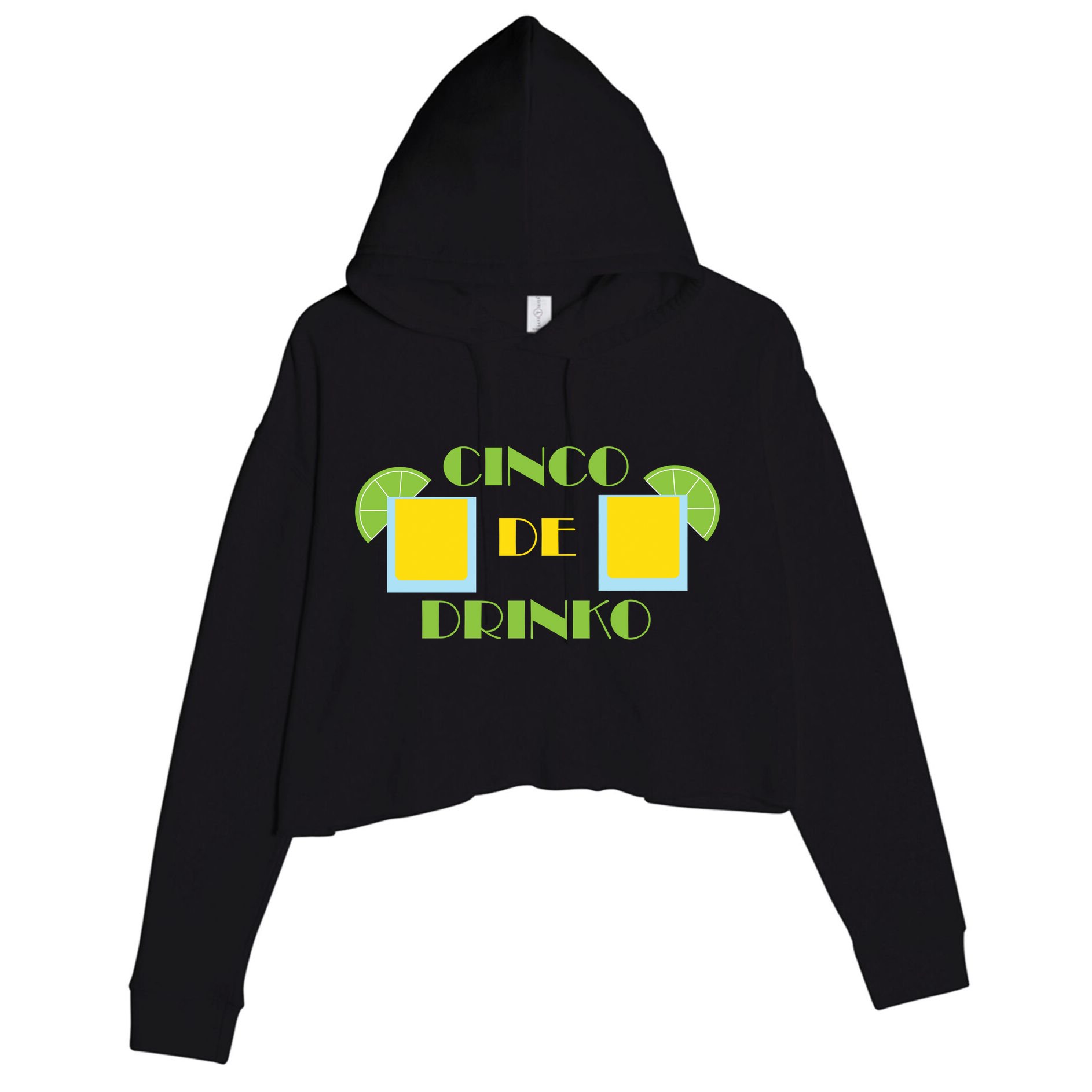 Cinco De Drinko Crop Fleece Hoodie