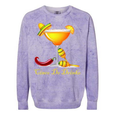 Cinco De Drinko Margarita Mayo Funny Day of the Dead Colorblast Crewneck Sweatshirt