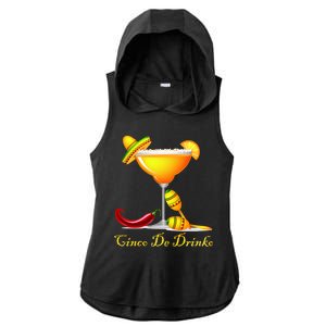 Cinco De Drinko Margarita Mayo Funny Day of the Dead Ladies PosiCharge Tri-Blend Wicking Draft Hoodie Tank