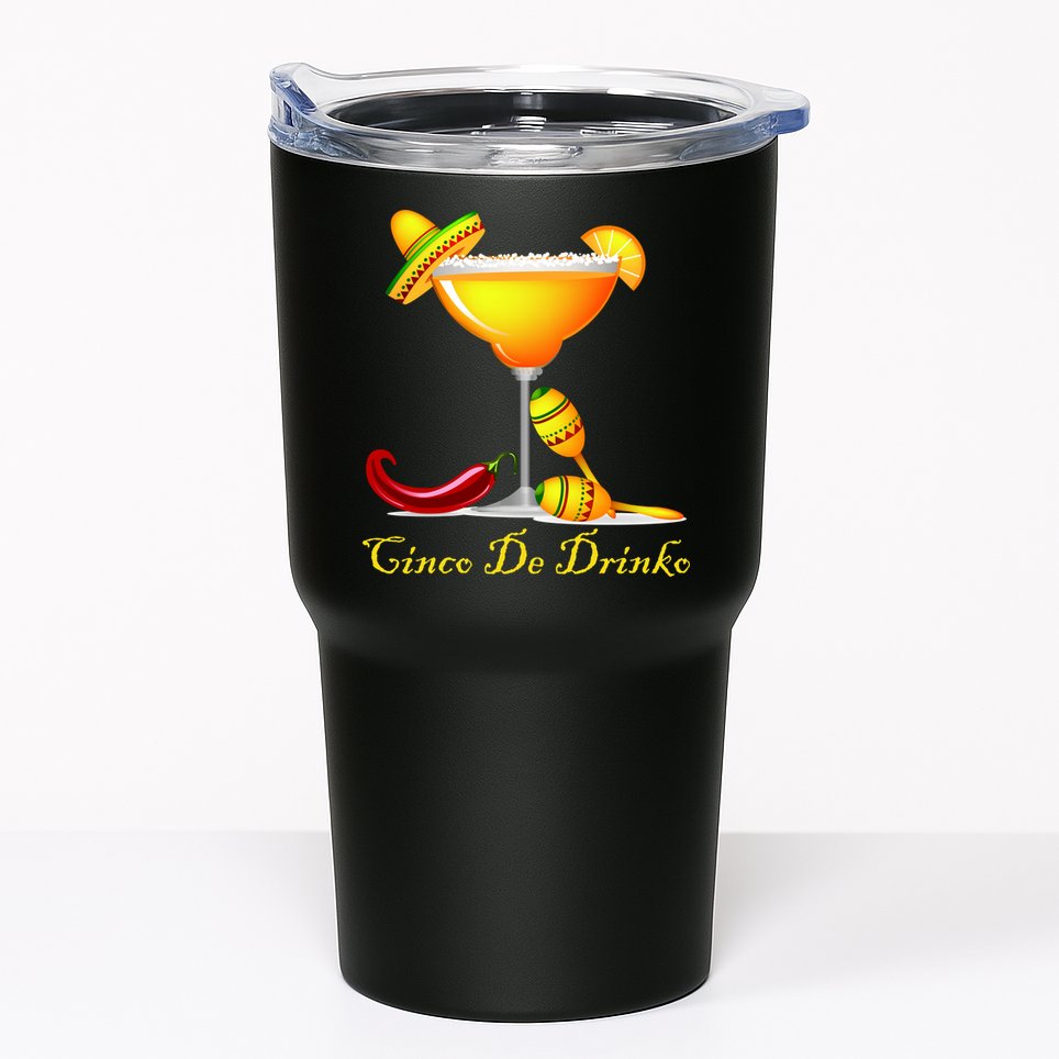 Cinco De Drinko Margarita Mayo Funny Day of the Dead Tumbler