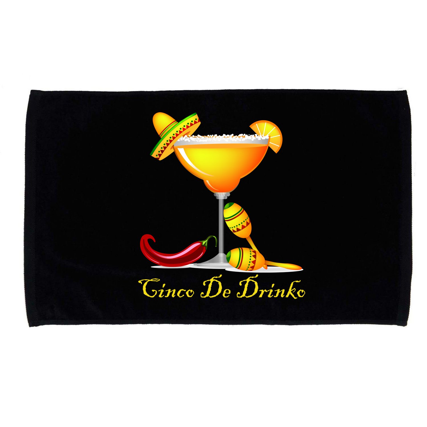Cinco De Drinko Margarita Mayo Funny Day of the Dead Microfiber Hand Towel