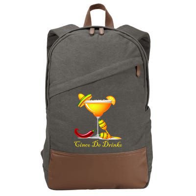 Cinco De Drinko Margarita Mayo Funny Day of the Dead Cotton Canvas Backpack