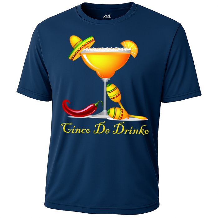 Cinco De Drinko Margarita Mayo Funny Day of the Dead Cooling Performance Crew T-Shirt