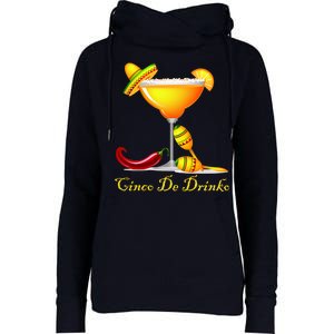 Cinco De Drinko Margarita Mayo Funny Day of the Dead Womens Funnel Neck Pullover Hood