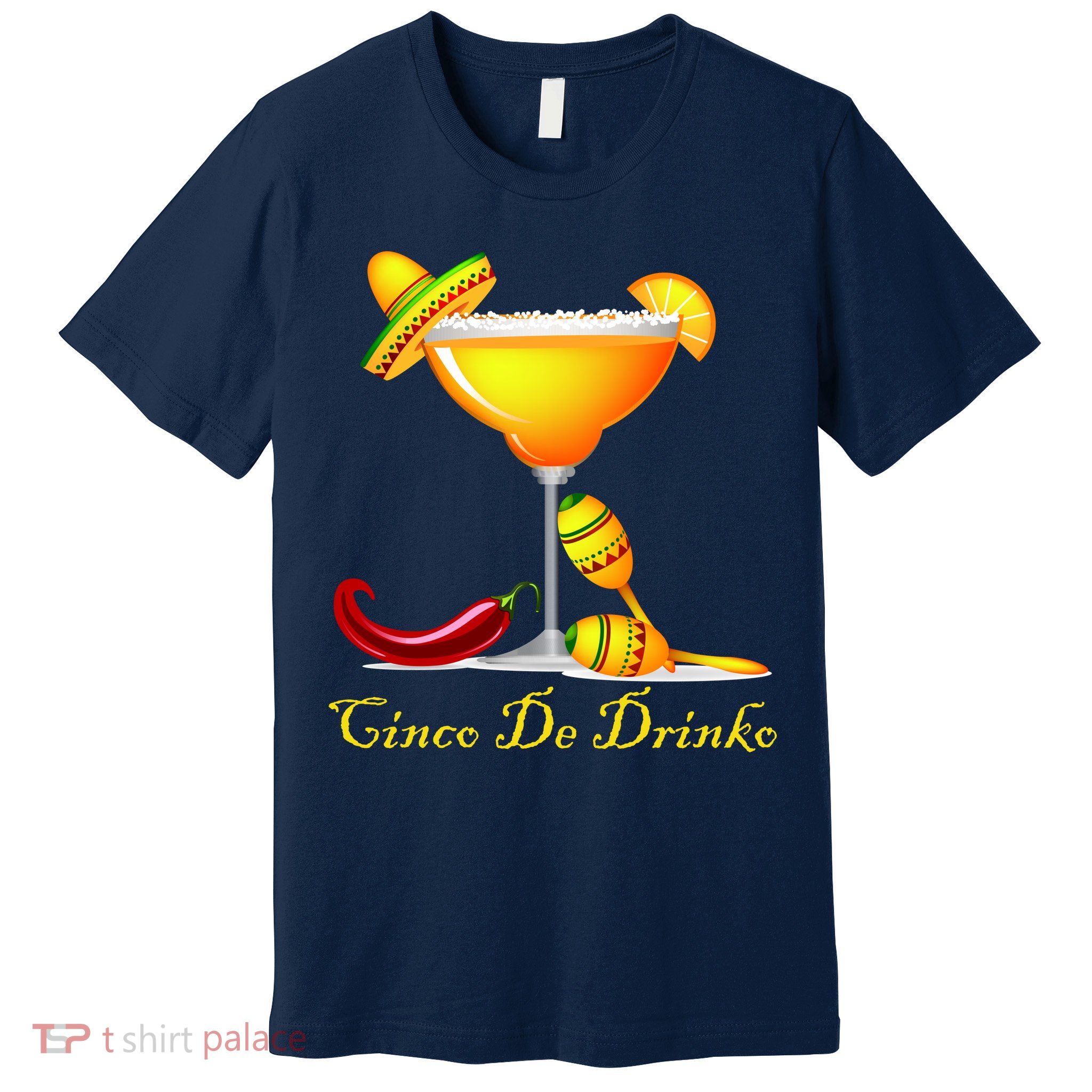Cinco De Drinko Margarita Mayo Funny Day of the Dead Premium T-Shirt