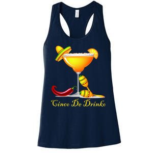 Cinco De Drinko Margarita Mayo Funny Day of the Dead Women's Racerback Tank