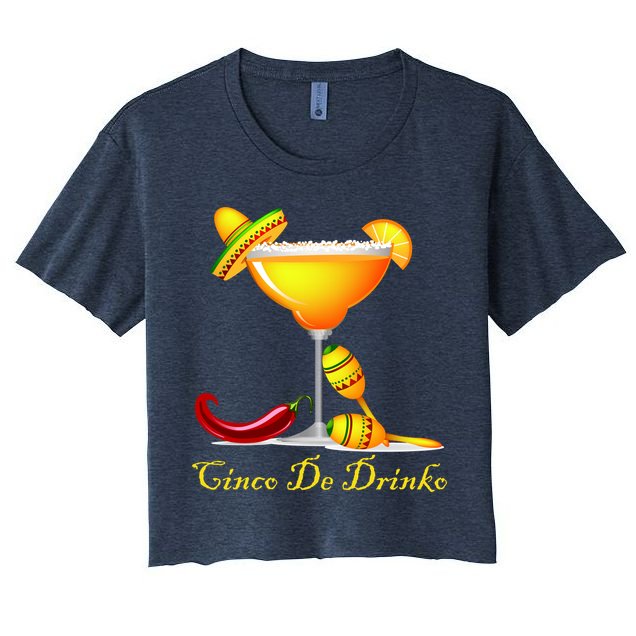 Cinco De Drinko Margarita Mayo Funny Day of the Dead Crop Top