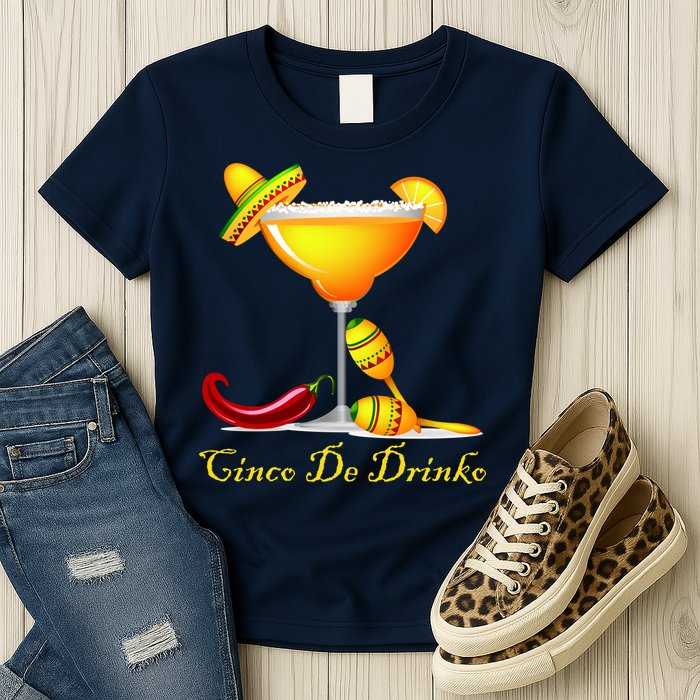 Cinco De Drinko Margarita Mayo Funny Day of the Dead Womens T-Shirt