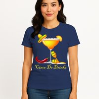 Cinco De Drinko Margarita Mayo Funny Day of the Dead Womens T-Shirt