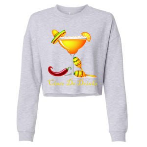 Cinco De Drinko Margarita Mayo Funny Day of the Dead Cropped Pullover Crew