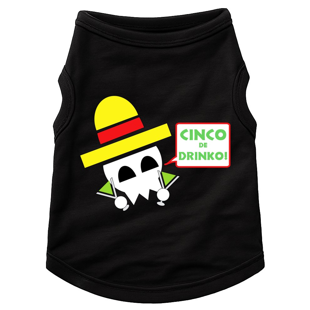 Cinco De Drinko Skull Cinco De Mayo Doggie Tank