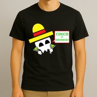 Cinco De Drinko Skull Cinco De Mayo T-Shirt