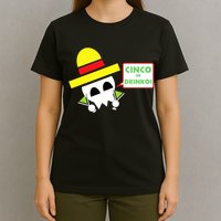 Cinco De Drinko Skull Cinco De Mayo T-Shirt