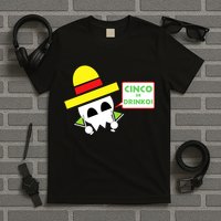 Cinco De Drinko Skull Cinco De Mayo T-Shirt