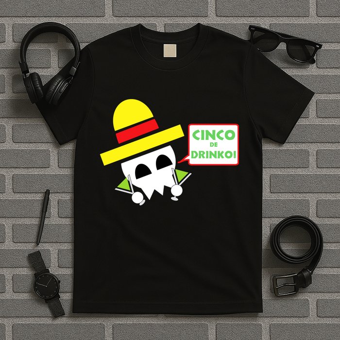 Cinco De Drinko Skull Cinco De Mayo T-Shirt