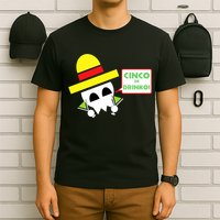 Cinco De Drinko Skull Cinco De Mayo T-Shirt