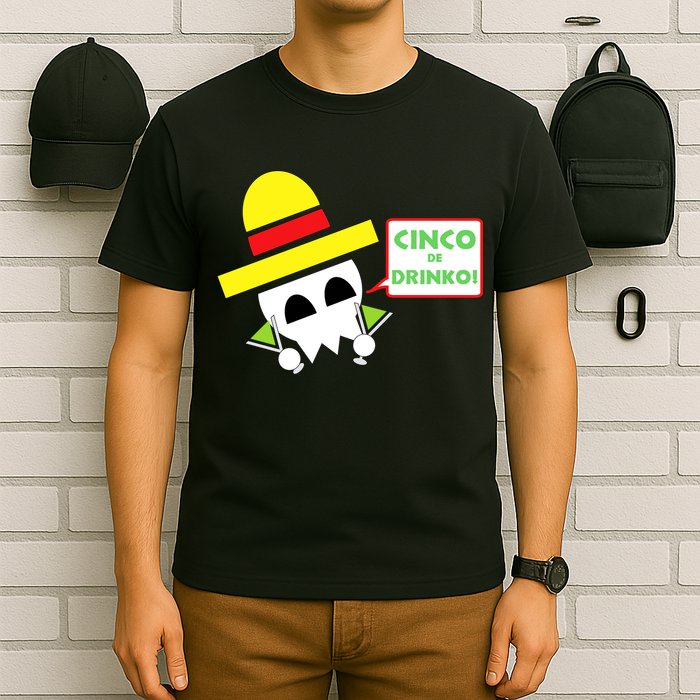 Cinco De Drinko Skull Cinco De Mayo T-Shirt