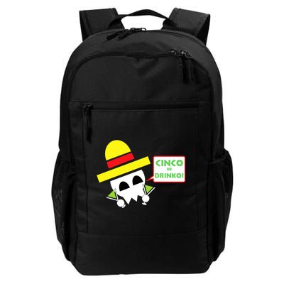 Cinco De Drinko Skull Cinco De Mayo Daily Commute Backpack