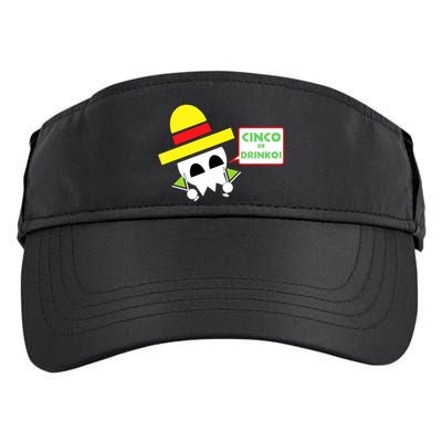 Cinco De Drinko Skull Cinco De Mayo Adult Drive Performance Visor